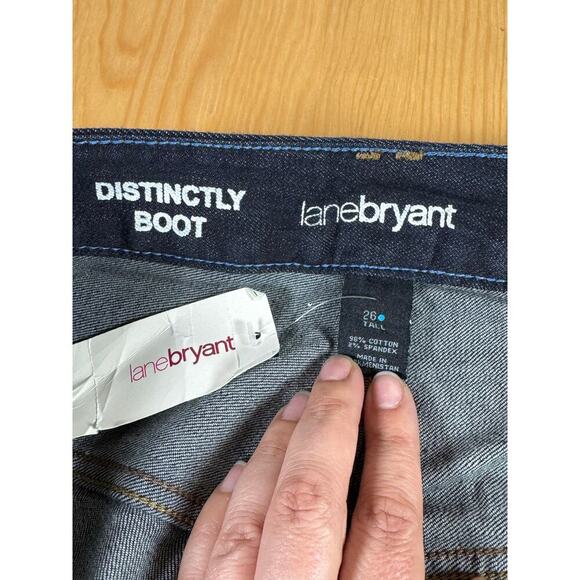 NWT Lane Bryant Distinctly Bootcut Mid rise Size 26 TALL DARK wash - Picture 5 of 8